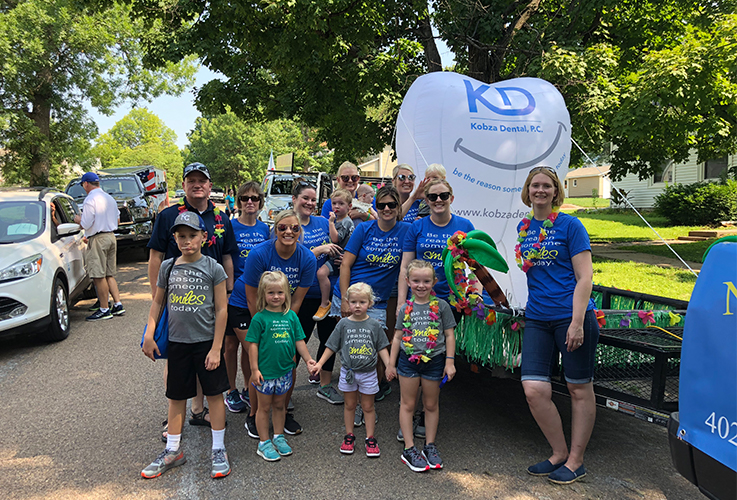 Kobza Dental team at parade