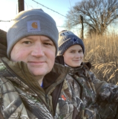Dr. Kobza and son hunting