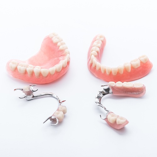 four denture examples